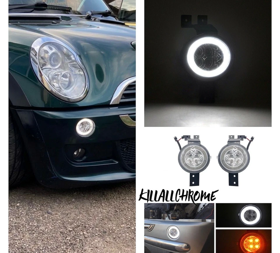 For Mini Cooper S Clear Lens Halo Side Indicator Lights JCW ONE GP R50–R53 01-08 - Image 4 of 4