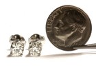 GIA certified 14k 18k white gold 1.07ct European round diamond stud earrings  — photo 6