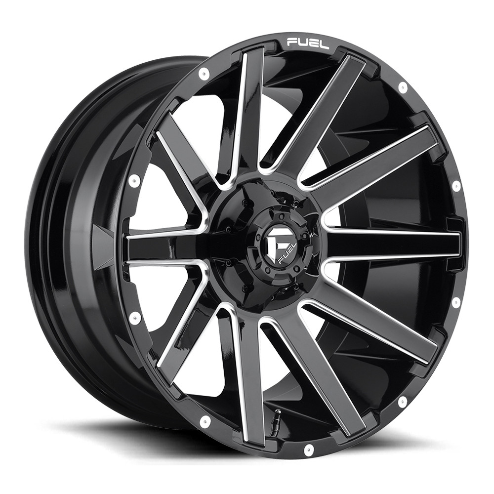 Image of 20 Inch Black Wheels Rims Chevy GMC Sierra 2500 3500 Truck 8x180 Fuel 20x10 NEW