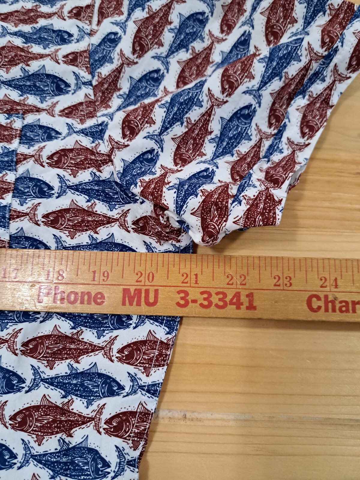 Zipcode Mens Medium Fish Short Sleeve Button Up  … - image 3