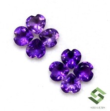 Natural Amethyst Heart Shape Cut 5x5 mm Lot 08 Pcs 2.99 CTS Loose Gemstones