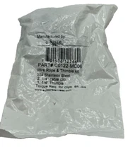SUNCOR STAINLESS C0122-MC06 Wire Rope & Thimble Kit 304 Stainless Steel🔔