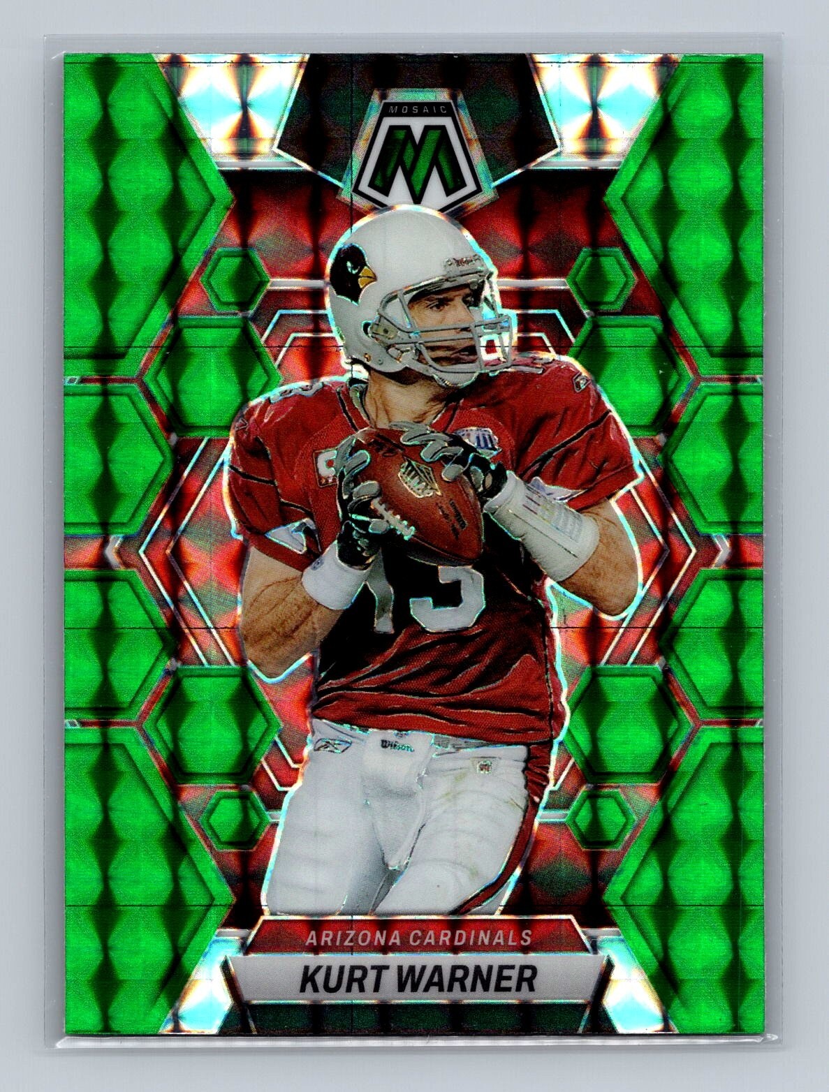2023 Panini Mosaic Kurt Warner Green Prizm #5 Cardinals 