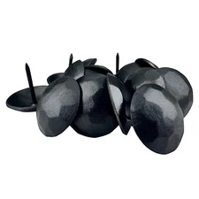 Sidco Supply 50 Pack - 1 Inch Iron Clavos - Decorative Nails - Hammered Black