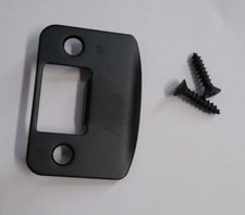 Door Hardware Lip Strike 1-5/8" Edge-Edge Matte Black New/Open Box With Screws