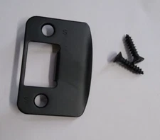 Door Hardware Lip Strike 1-5/8" Edge-Edge Matte Black New/Open Box With Screws