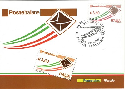 ITALIEN 2013 POSTKARTE FDC ITALIENISCHE POST EURO 3,60