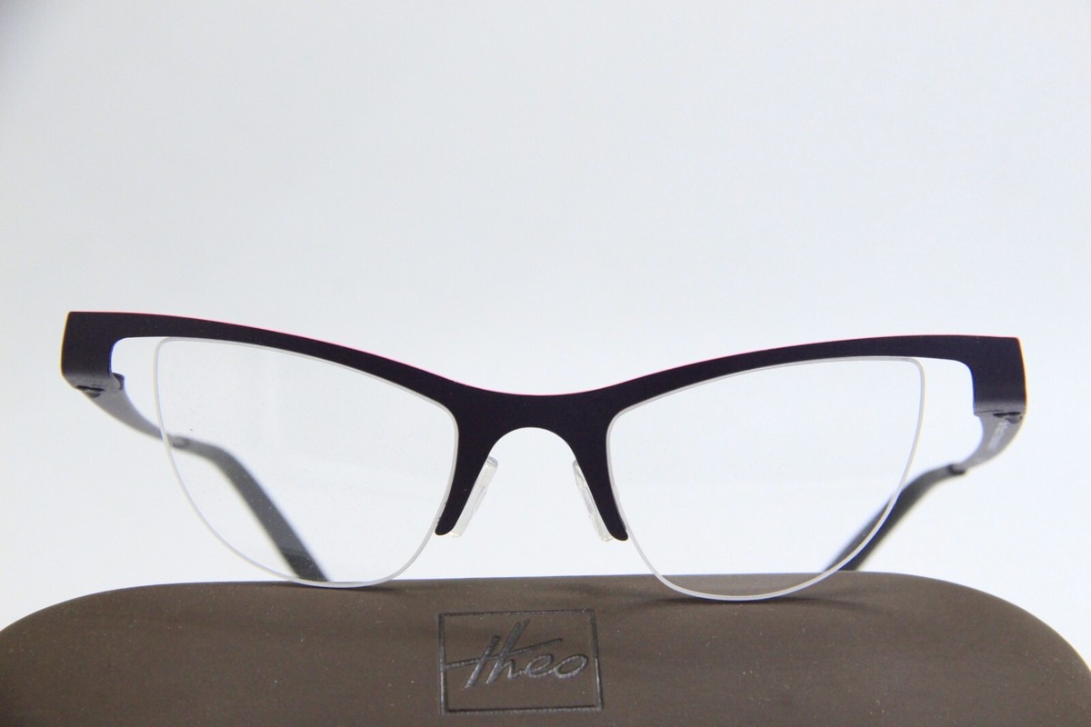 NEW THEO VITAMIN D 375 PURPLE PINK AUTHENTIC FRAMES W/ CASE 