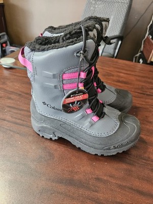 Columbia Women's Snow Boots Grey and Pink Sz3
