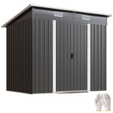 7 x 4ft Outdoor Garden Storage Shed Tool Storage Box for Garden Refurbished