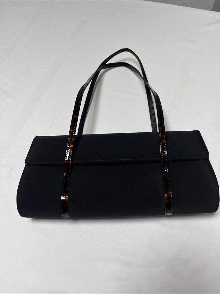 Stuart Weitzman Black Bag With Tortoiseshell Handle - Excellent Condition - Image 3 of 4