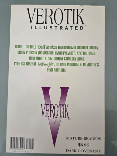 Verotik Illustrated #3 1998 Glenn Danzig increíble rara variante Milo Manara cubierta - Imagen 2 de 2