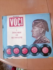 RACCOLTA STORICA MUSSOLINI VOLUME + 5 DISCHI 