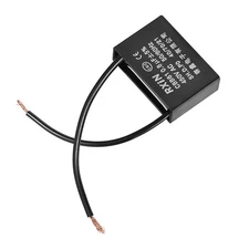 CBB61 Run Capacitor 450V AC 0.8uF 2-wire Metallized Polypropylene Film Black