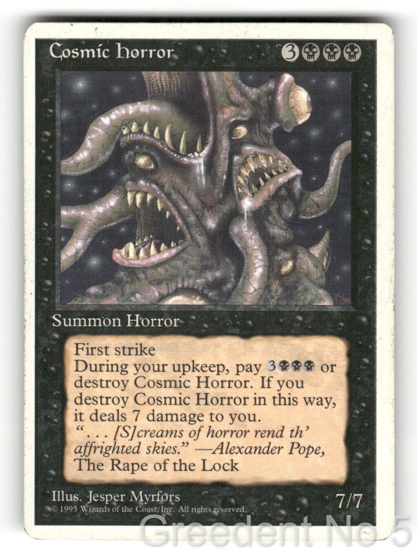 Cosmic Horror Rare Fourth Edition Magic: The Gathering Heavily Played