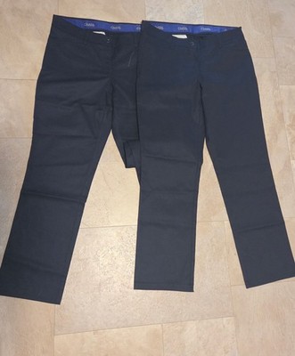 Cintas Womens Susan Fit Smart Shape Pant Navy 12 RG Workwear 2 Pack 34X31 Blue