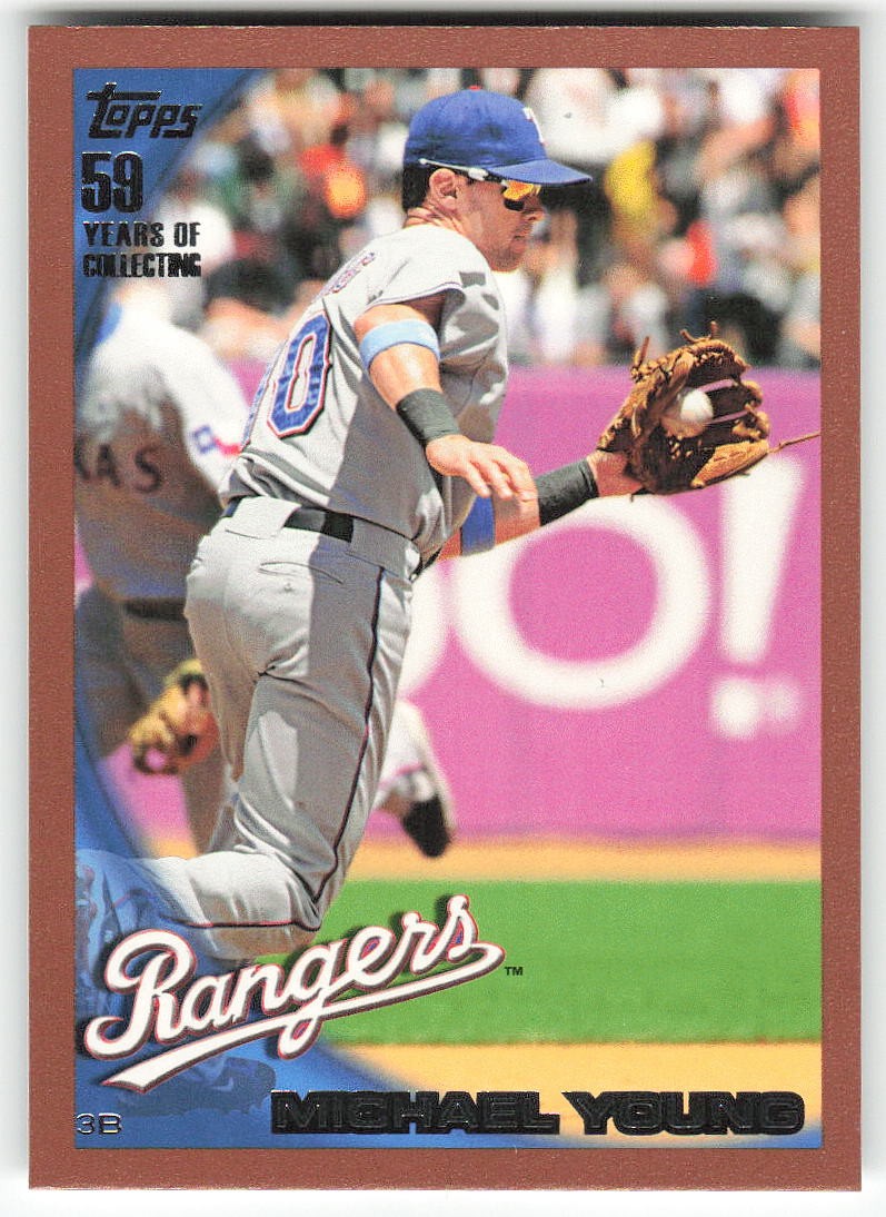 2010 Topps #643 Michael Young BASEBALL Texas Rangers