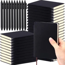 30 Sets Notebooks Journals and Pens Bulk,4 x 5.8 Inch Small Leather Notepads ...