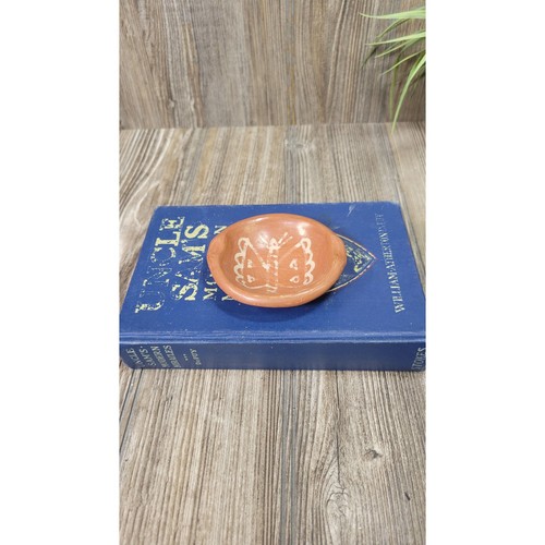 Vintage Ashtray Primitive Pottery with Butterfly, Small Catchall
