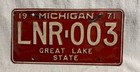1971 Michigan License Plate - 99 cent sale — photo 1