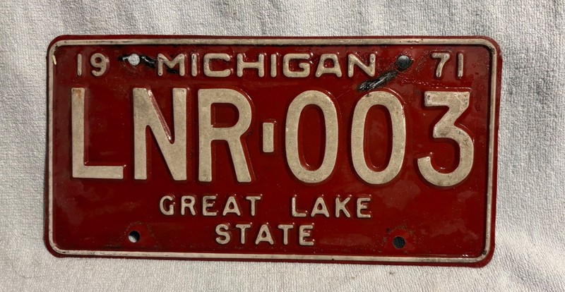1971 Michigan License Plate - 99 cent sale