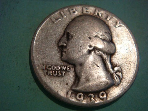 1939 P Washington Quarter in album filling cond actual coin in pic