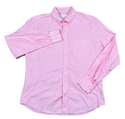 Mott And Bow Button Down Shirt Mens Large L Pink Oxford Long Sleeve Casual