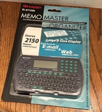 Sharp Memo Master EL-6710SB 34KB 3-Line B W LCD Organizer Calendar/Calc