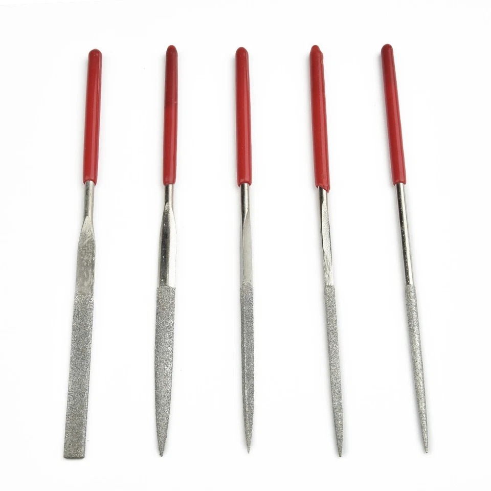 5x Diamond Coated Needle Smooth File Set Metal Working Craft Tool 14*0.3cm - Image 2 of 4