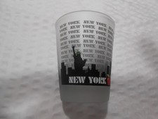 New York Dark Skyline Frosted Shot Glass