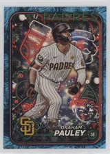 2024 Topps Holiday Blue Metallic Holiday Tree Graham Pauley #H15 1ge5