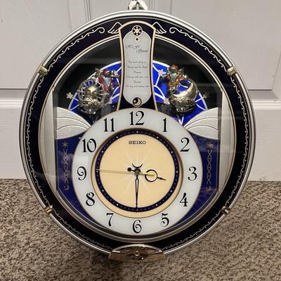 Rare Seiko Wave Melodies In Motion Musical Wall Clock QXM119LRH