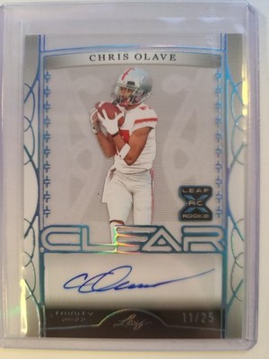 2022 Leaf Trinity Clear Auto  /25 Chris Olave #CA-CO1 Rookie Auto RC