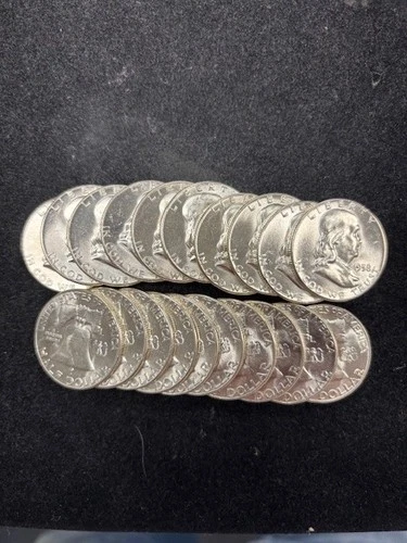 BU Roll of (20) 1958 Franklin Half Dollars-- ALL UNCIRCULATED COINS!