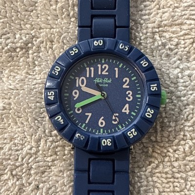Flik Flak Kids Watch Boy Blue Biosourced Quartz Waterproof Works