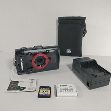 Olympus Tough TG-2 12MP Waterproof Digital Camera  Batt SD Charger  Case READ
