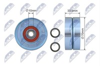 Spannrolle Keilrippenriemen NTY RNK-TY-039 Metall FüR Toyota Land Cruiser Prado