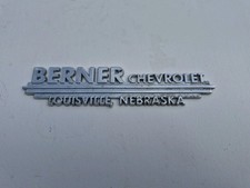 Vtg Berner Chevrolet Louisville Neb Metal Dealer Badge Emblem Nameplate Vtg Berner Chevrolet Louisville Neb Metal Dealer Badge Emblem Nameplate