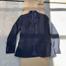4 US Made in Romania Navy Polyester Wool Blazer Regular