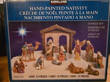 Kirkland Signature Hand-Painted Christmas Nativity 13-Piece Set