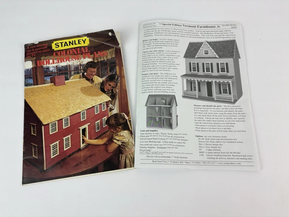 Real Good Toys “Vermont Farmhouse Jr” WoodDollhouse Kit 1:12 #J-M401 Read - Image 3 of 4