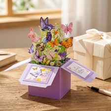 Elegant Butterfly 3D Pop Up Card for Mother  s Day Anniversary Get Well
