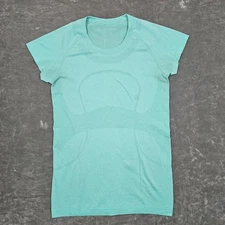 Lululemon Shirt Womens 8 Green Swiftly Tech Short Sleeve Seamless Running