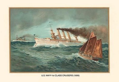 First Class Cruisers, 1899 Werner Poster Print