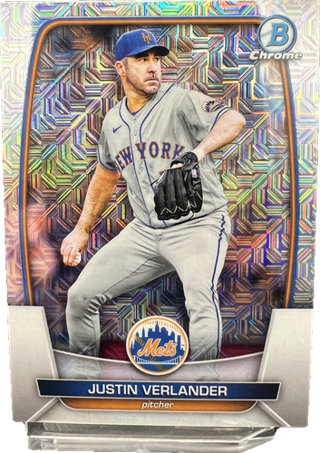 Justin Verlander 2023 Bowman Mega Box Mojo Refractor #64 Mets - Picture 1 of 10