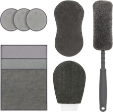 Kit Pulizia Auto Completo 9 in 1 Con Borsa – Set Lavaggio Auto Interni Ed Estern