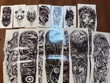 Full Arm Sleeve Temporary Tattoo Lot Sticker Waterproof Easy to apply Looks real