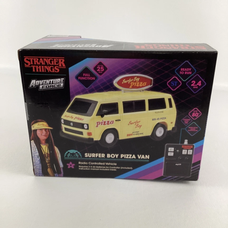 Stranger Things Adventure Force Surfer Boy Pizza Van ferngesteuertes Fahrzeug VW - Bild 4 von 4