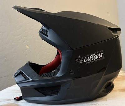 Fox Racing V1 MVRS Helmet & Visor Matte Black Size Youth Medium YM 49-50