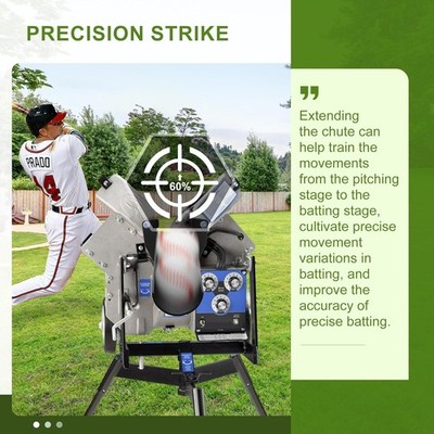 Extended Pitching Machine Chute Compatible with Junior Hack Attack Baseball